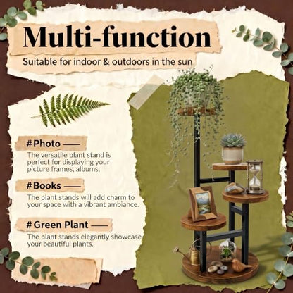 GEEBOBO 4 Tier Plant Stand Indoor - color: 4 Tier-Brown