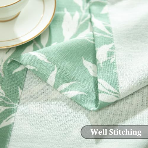 VOGOL Leaf Pattern Valance Printed Window Topper, 42 x 18, 1 Panel, Green - color: Light Green, size: 42"W x 18"L (Pack of 1)