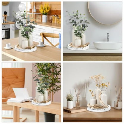 5 Pcs Coffee Table Decor Set, White - color: White