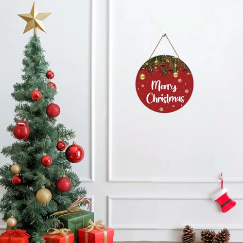 Christmas Door Decorations Merry Christmas Sign Grass Bells Door Sign