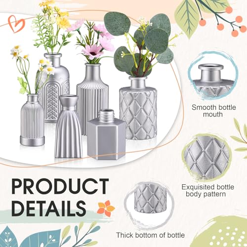 Yaomiao 30 Pcs Glass Bud Vases Centerpieces, Silver Series - color: Silver Series