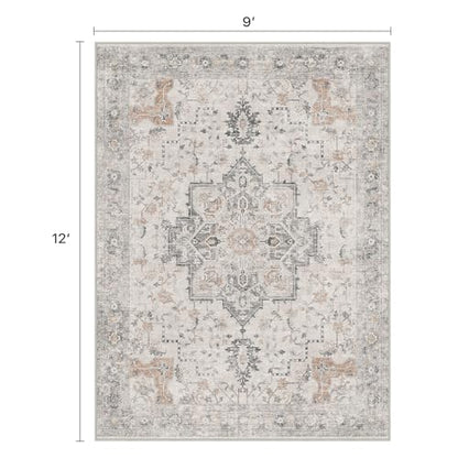 BESBLEE 9x12 Area Rug for Living Room,Washable Non Slip, Light Taupe Brown - color: Light Taupe Brown, size: 9' x 12' (Rectangular)