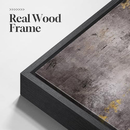 Large Framed Black Grey and Gold Abstract Wall Art for Living Room, 60x30 - color: Black & Gold A, size: 60"L x 30"W