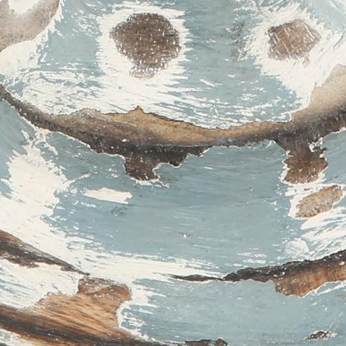 Deco 79 Wood Decorative Candle Holder Candle Stand, Set of 3 Candlestick Holder 6", 8", 10"H, Light Blue