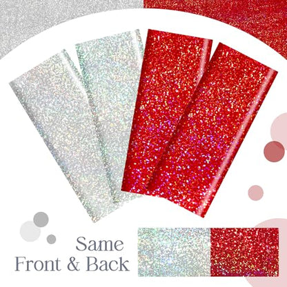 Red & Silver Carnival Laser Tablecloth 40" x 108" Shining Christmas Holiday Holographic Table Cloth Birthday Graduation Party Table Cover Plastic Foil Party Supplies For Anniversary Baby Shower - color: Red & Silver