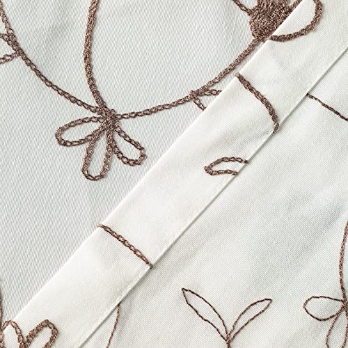 VOGOL Blue Floral Tie-Up Curtain Shade, 42 x 63 Inches - color: Blue, size: 42"W x 63"L (Pack of 1)
