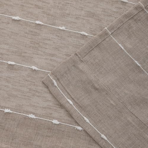 Taupe Sheer Curtains 72 Inches for Living Room Faux Linen 2 Panels - color: Taupe, size: 52"W x 72"L (Pack of 2)