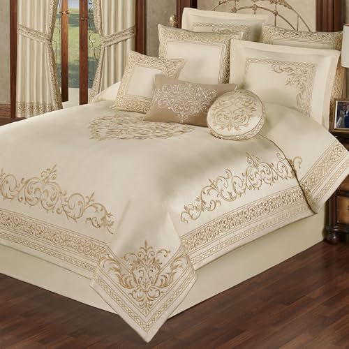 Touch of Class Versailles Luxury Comforter, Classic Pearl, King, 7 Pc Set - size: 7 Piece King Comforter Set