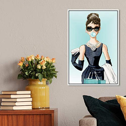 The Oliver Gal Artist Co. Abstract Wall Art Canvas - size: 24"L x 16"W, style: White Frame