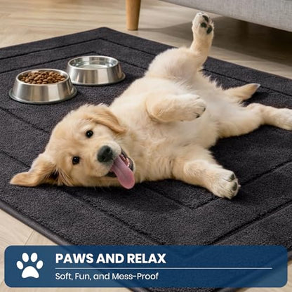 PURRUGS Kitchen Rug, Kitchen Mat, 24" x 35.5", Charcoal - color: Charcoal, size: 24" X 35.5"