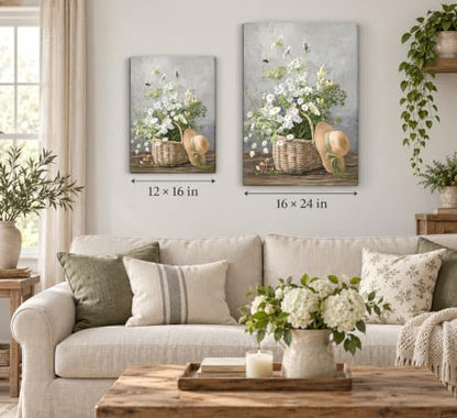 SXHANJXT Rustic Daisy Canvas Wall art - color: Daisy-Canvas, size: 16"L x 12"W