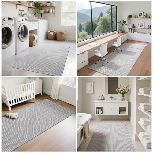YDKGL 3x5 ft Area Rug Entryway Runner Kitchen Rugs Non Slip Washable Gray - color: A- Light Grey, size: 3' x 5'