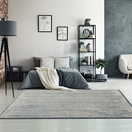 LUXE WEAVERS Blue 6x9 Geometric Area Rug - color: Blue, size: 6' x 9' (Rectangular)