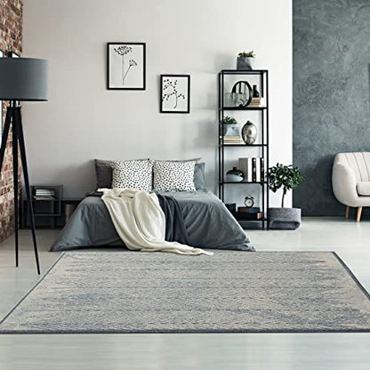 LUXE WEAVERS Blue 6x9 Geometric Area Rug - color: Blue, size: 6' x 9' (Rectangular)