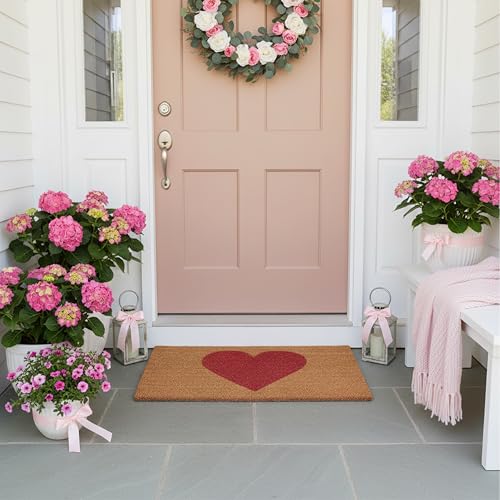 Calloway Mills Madison Heart Doormat (Pink, 17" x 29") - color: Pink, size: 1'5" x 2'5" (Rectangular)