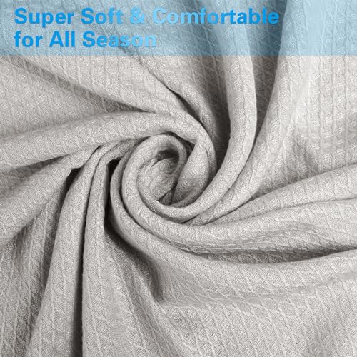 AmyHomie Cooling Blanket 79"x91", 100% Rayon Derived from Bamboo - color: Light Gray, size: 79" x 91"