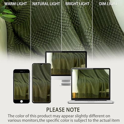 Blagic Soft Knitted Throw Blanket for Couch and Bed,Dark Green,50"x60" - color: E-dark Green, size: 50 × 60 in