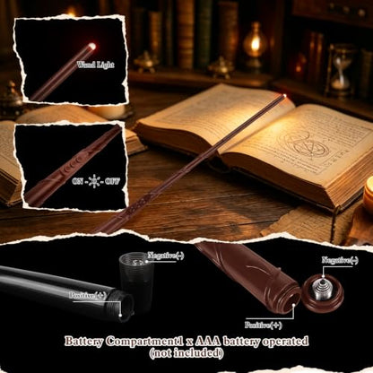 24 Floating Flameless Candles with Wands, Halloween Hanging Decor - color: Black-24Pack