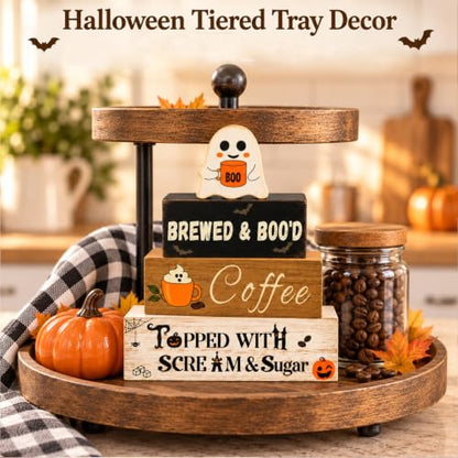 Cute Halloween Table Decor, Wooden Halloween Kitchen Decor