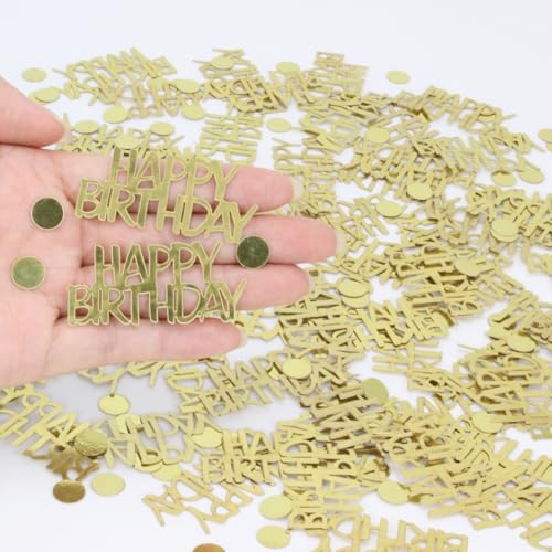 Birthday Confetti - Gold Glitter for Tables, 270 Pcs - color: Color1