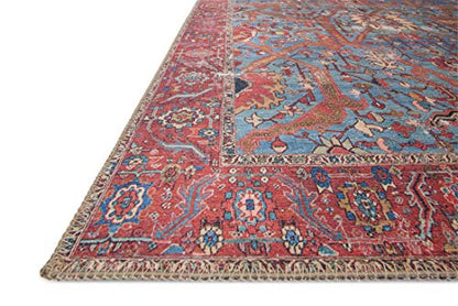 Loloi Loren Blue/Red 7'-6" x 9'-6" Area Rug - color: Blue / Red, size: 7'6" x 9'6" (Rectangular)