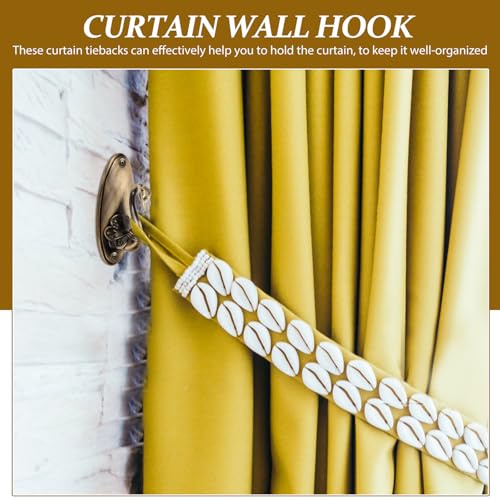 Veemoon 1 Pair Vintage Swan Curtain Holdbacks Swan Curtain Holdbacks