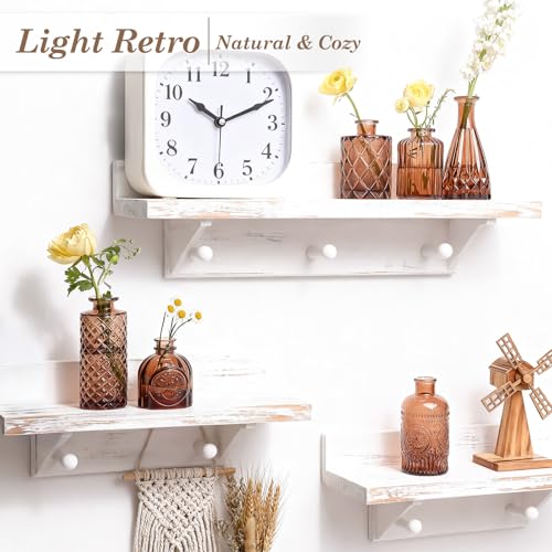 TBWIND 12-Piece Glass Bud Vase Set – Small Caramel Coffee Brown - color: Brown-12pcs, size: 12Pcs