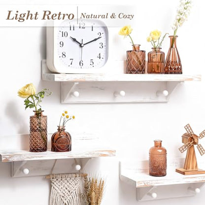 TBWIND 12-Piece Glass Bud Vase Set – Small Caramel Coffee Brown - color: Brown-12pcs, size: 12Pcs