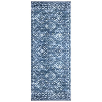 KILOCOCO Washable Runner Rug 2x5 ft Hallway Runners, Stonewashed Blue - color: Stonewashed Blue, size: 2' x 5' (Runner)