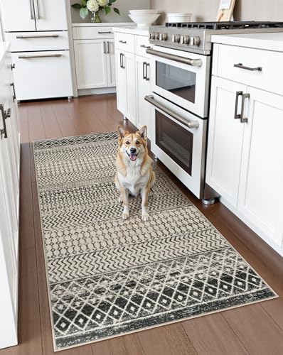 2x5 Black Runner Rug Non Slip Washable Entryway Rugs Indoor - color: Black, size: 2' x 5' (Runner)