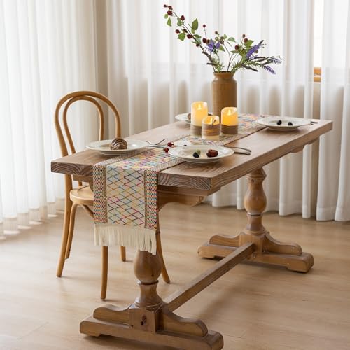 Keketoarrange Boho Macrame Table Runner 12x36 Inch - color: Colorful, size: 36"L