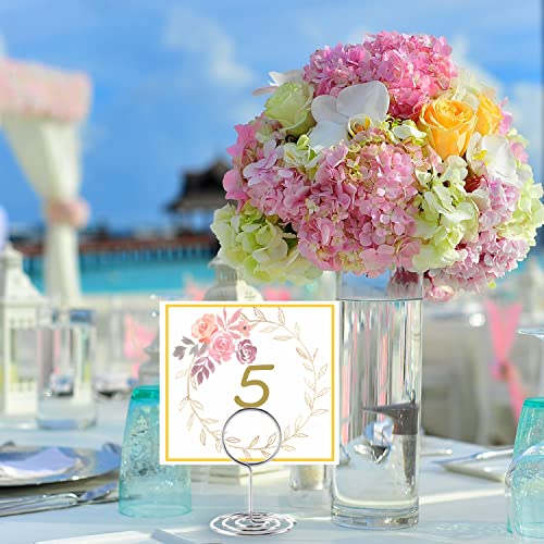 Table Number Holders, 26PCS Place Card Holder, Photo Holder (2" Silver) - color: Silver, size: Small