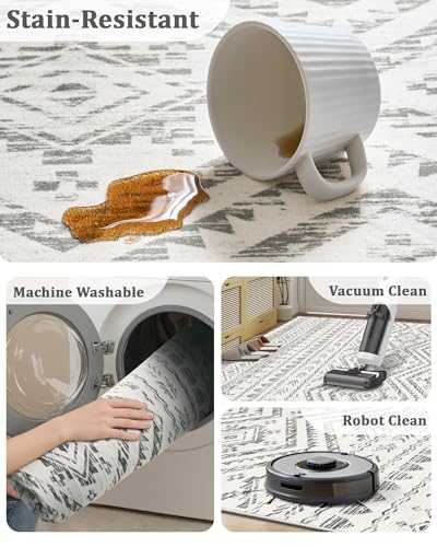 Miukiki 3x8 Washable Runner Rug Hallway Soft Non Slip Indoor Rug Grey - color: Grey, size: 3' x 8' (Runner)