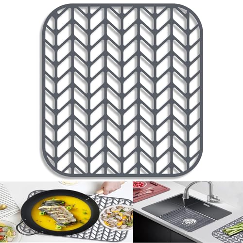 AWOKE Sink Protectors for Kitchen Sink - 12.25" x 11.5" Sink Mat - size: 12.25 x 11.5