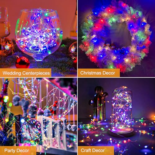 btfarm 12 Pack Fairy Lights Battery Operated Twinkle Lights with 3 Modes - color: Multicolor, size: 12 Pack