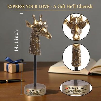 Birthday Gifts for Boyfriend Girlfriend, To My Love Handmade Emotional Exquisite Giraffe, Funny Cute Anniversary Present for Him, Romantic I Love You Gifts for Husband Wife Couple - style: To My Love