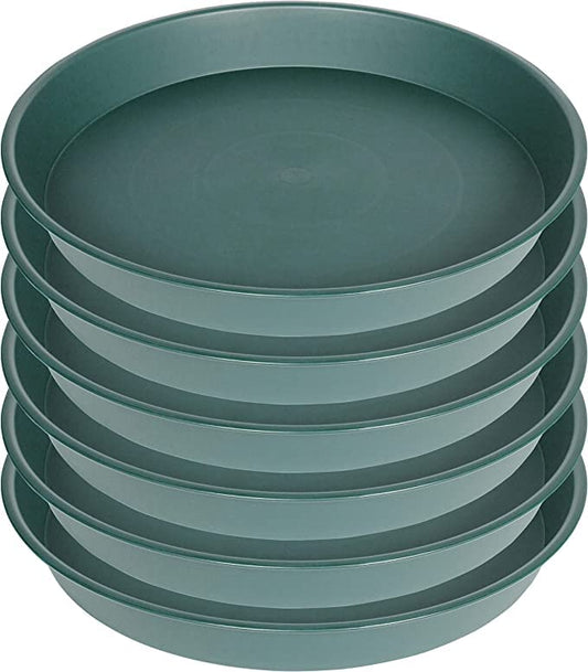 6 Pack Plant Saucer Tray Green, 4 6 8 10 12 13 15 17 19 inch Pot Saucers, Heavy Duty Plastic Plant Saucers for Indoors, Plant Drip Tray, Plant Trays for pots Planter (6", Green) - color: Green, size: 6"