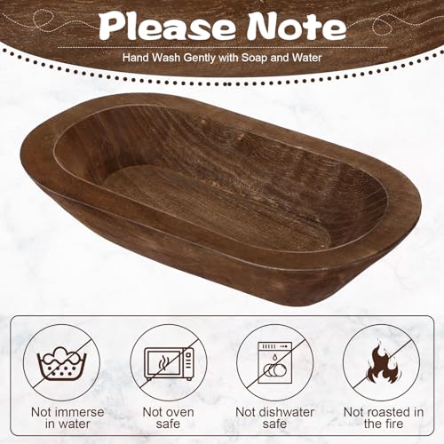 Nuogo 10 Pack 8.5 Inches Wooden Dough Bowls Bulk Rustic Bowls, Brown - color: Brown, size: 8.5 Inches