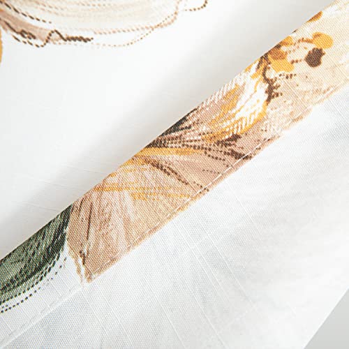 Leeva Farmhouse Floral Valance, Light Brown, 52 x 18, Rod Pocket, 1 Panel - color: T11, size: 52"W x 18"L (Pack of 1)