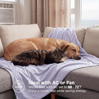 Bedsure Silky Soft Cooling Blanket for Hot Sleepers, Throw XL, Lavender - color: 04- Lavender, size: Throw Xl (50" X 70")