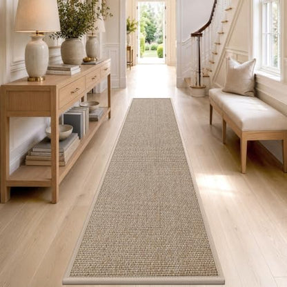 DEXI Ultra Thin Hallway Runner Rug 28x144, Non Slip Entryway Rugs,Beige - color: Beige, size: 28" X 144" (Runner)