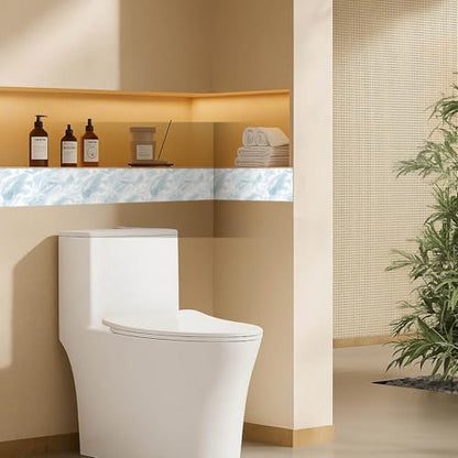 IVN Wallpaper Border Peel and Stick Wall Ice Water 4x196 Inch - color: Ice Water