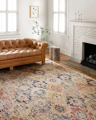 Loloi Jocelyn Khaki/Multi 5'-5" x 7'-6" Area Rug - color: Khaki / Multi, size: 5'5" x 7'6" (Rectangular)