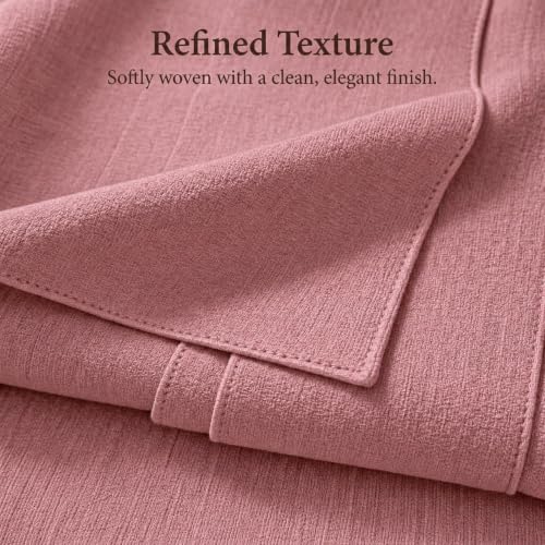 Solid Bed Runner Set,2 Pillow Covers,Dusty Rose,70.9x19.7in - color: Dusty Rose, size: Twin/Twin XL