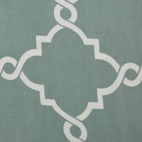 Madison Park Fretwork Print Window Curtain 1 Panel, 50x84 Seafoam/White - color: Seafoam/White, size: 50"W x 84"L (Pack of 1)