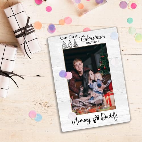 New Mom Dad Gifts Picture Frame, Christmas Baby Photo Frame 4x6 - color: christmas baby
