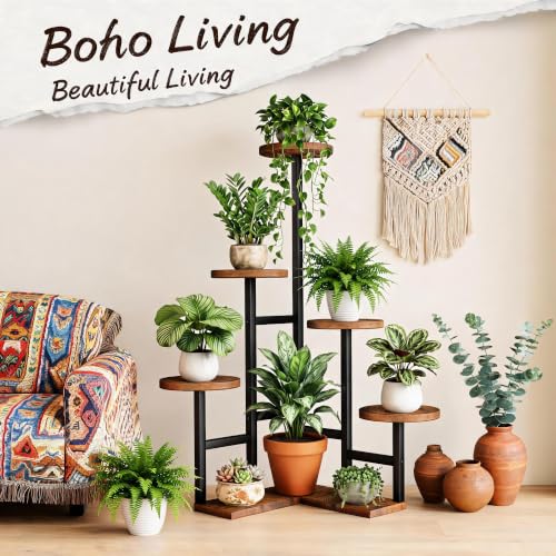 GEEBOBO 6 Tiered Plant Stand Indoor - color: 6 Tier-Brown