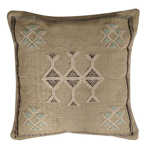 Indian Cotton Cushion Cover Sabra Kilim Pillow Cover Designer Decorative Sofa 18x18 Inche Handwoven Cushion Case for Farmhouse Home Decor Spring Decorative Pillow (Pattern 18) - color: Pattern 18