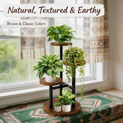GEEBOBO 3 Tier Plant Stand Indoor - color: 3 Tier-Brown
