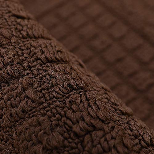 COSY HOMEER 32x20 Half Round Kitchen Rug,Non Slip Washable Mat,Brown 1PC - color: Brown, size: 1'8" x 2'8" (Semicircular)